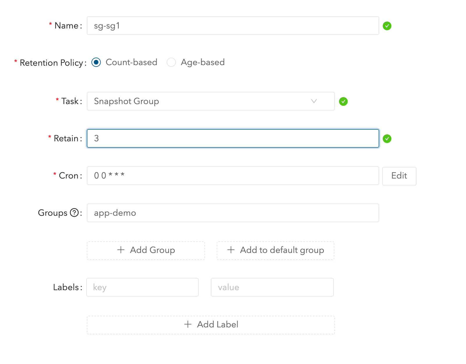 Retain editable (3 here). No Concurrency.